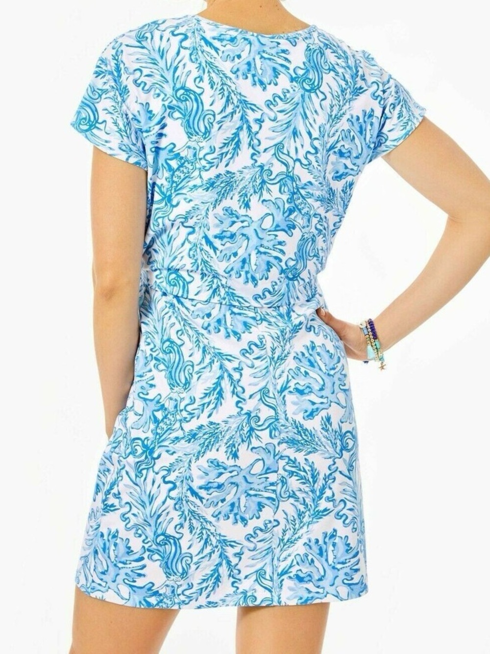 Lilly Pulitzer Inca Dress Resort White Aqua Lounge Cruise Beach Size XS - Picture 2 of 10